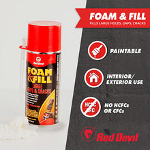 Load image into Gallery viewer, Red Devil Foam & Fill Large Gaps & Cracks Expanding Polyurethane Sealant 8 Oz