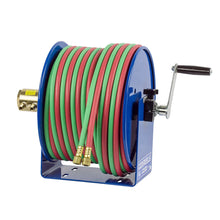Load image into Gallery viewer, Coxreels 100W Series Hand-Crank Twin-Line Welding Hose Reel 100 ft Capacity
