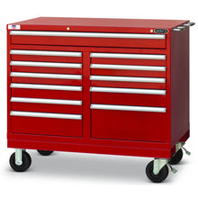 Load image into Gallery viewer, Wright Tool 52" 12 Drawer Heavy Duty Roller Cabinet 52-1/2"Wide x 42-1/2"High x 27-3/4"Deep with Security Lock and 2 Keys 2 Handles 4 Casters
