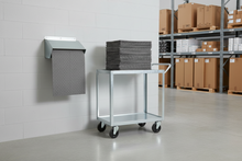 Load image into Gallery viewer, Stack of gray paper towels on a white background