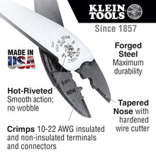 Load image into Gallery viewer, Klein Tools 1005 Crimping and Cutting Tool for Connectors