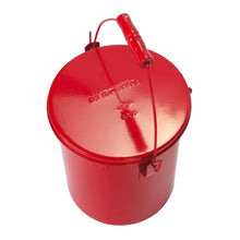 Load image into Gallery viewer, Eagle Manufacturing 6 Quart Steel Bench Can Dasher Screen with Lid Red (view 2 of 5)