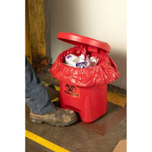 Load image into Gallery viewer, Eagle Manufacturing 6 Gallon Biohazardous Plastic Waste Can Foot-Operated Red (view 2 of 2)