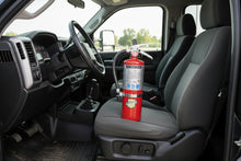 Load image into Gallery viewer, Buckeye 25614 Portable Fire Extinguisher label with specifications and features on a red background