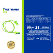 Load image into Gallery viewer, Moldex Meteors® Corded Small Disposable Foam Earplug 6632, NRR 33dB