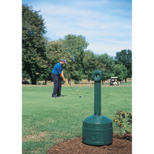 Load image into Gallery viewer, Justrite Original Outdoor Ashtray Cigarette Butt Receptacle 4 Gallon Poly Forest Green - 26800G