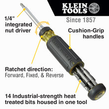 Load image into Gallery viewer, Klein Tools 15-in-1 Multi-Bit Ratcheting Screwdriver