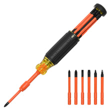 Load image into Gallery viewer, Klein Tools Insulated Screwdriver 3/32-Inch Cabinet 3-Inch Round Shank