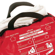 Load image into Gallery viewer, Sellstrom Emergency Fire Blanket 5 ft x 6 ft Uncoated Fiberglass with Red Vinyl Hanging Pouch (view 4 of 5)