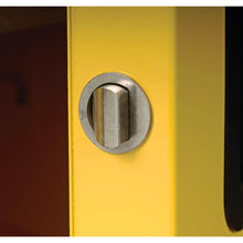 Load image into Gallery viewer, Eagle Manufacturing 110 Gallon 2 Drum Vertical 1 Shelf 2 Door Manual Close Safety Cabinet Yellow (view 4 of 4)