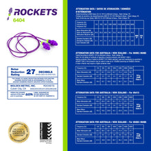 Load image into Gallery viewer, Moldex Rockets® Corded Reusable Earplug 6404, NRR 27dB