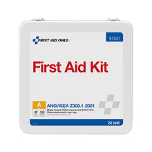 Load image into Gallery viewer, First Aid Only 24 Unit Steel First Aid Kit, Weatherproof Steel, Wall Mount, 30+ Person