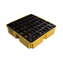 Load image into Gallery viewer, Eagle Manufacturing 1 Drum 15 Gallon Sump Capacity Modular Spill Containment Platform with Drain Yellow (view 5 of 5)