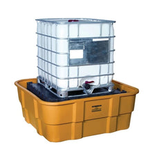 Load image into Gallery viewer, Eagle Manufacturing 400 Gallon Sump Capacity IBC Containment Unit with Polyethylene Platform No Drain Yellow (view 5 of 5)