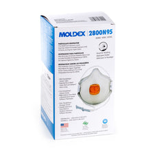 Load image into Gallery viewer, Moldex 2800N95 Disposable HandyStrap Particulate Respirator Plus Nuisance Organic Vapors with Ventex Valve