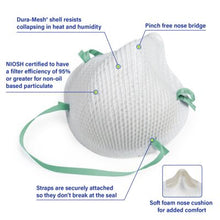 Load image into Gallery viewer, Moldex 2207N95 Disposable Particulate Respirator, Low Profile, NIOSH Approved