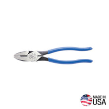 Load image into Gallery viewer, Klein Tools Lineman's High-Leverage Pliers 9.33 in OAL 0.781 in Side Cutting Length Plastic-Dipped Handles