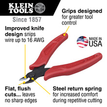 Load image into Gallery viewer, Klein Tools D2755 Diagonal Cutting Pliers Flush Cutter Lightweight 5-Inch