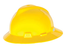 Load image into Gallery viewer, MSA V-Gard Slotted Full-Brim Hat, Yellow, w/Fas-Trac III Suspension