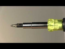 Load and play video in Gallery viewer, Klein Tools 32500 Multi-Bit Screwdriver / Nut Driver 11-in-1 Ph Sl Sq TORX Bits