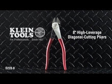 Load and play video in Gallery viewer, Klein Tools D2288 Diagonal Cutting Pliers High-Leverage 8-Inch