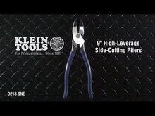 Load and play video in Gallery viewer, Klein Tools D2139NE Lineman's Pliers New England Nose 9-Inch