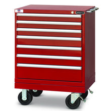 Load image into Gallery viewer, Wright Tool 29" 7 Drawer Heavy Duty Roller Cabinet 29-1/4"Wide x 33-1/2"High x 21-1/2"Deep with Security Lock and 2 Keys 2 Handles 4 Casters Forklift
