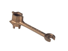 Load image into Gallery viewer, Justrite Drum Bung Wrench fits many 2-in or 3/4-in bung, brass alloy
