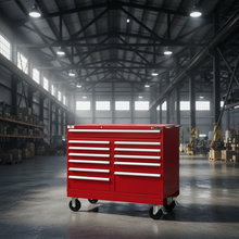 Load image into Gallery viewer, Wright Tool 52" 12 Drawer Heavy Duty Roller Cabinet 52-1/2"Wide x 42-1/2"High x 27-3/4"Deep with Security Lock and 2 Keys 2 Handles 4 Casters
