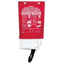 Load image into Gallery viewer, Sellstrom Emergency Fire Blanket 5 ft x 6 ft Uncoated Fiberglass with Red Vinyl Hanging Pouch
