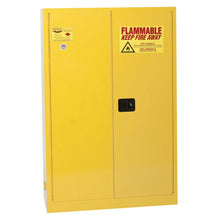 Load image into Gallery viewer, Eagle Manufacturing 45 Gallon Fire Cabinet 2 Shelves 2 Doors Manual Close Yellow
