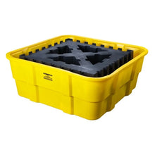 Load image into Gallery viewer, Eagle Manufacturing 400 Gallon Sump Capacity IBC Containment Unit with Polyethylene Platform No Drain Yellow
