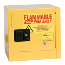 Load image into Gallery viewer, Eagle Manufacturing 2 Gallon Fire Cabinet 1 Shelf 1 Door Manual Close Bench Top Yellow
