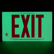 Load image into Gallery viewer, Frameless Photoluminescent Exit Sign with 8 Inch Letters 50FT

