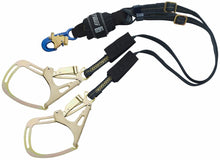 Load image into Gallery viewer, 3M DBI-SALA Force2 Elastic Tie-Off Shock Absorbing Lanyard 6 ft Rebar Hook Top Connection Snap Hook Connection 310 lb Wt Cap 2 Legs
