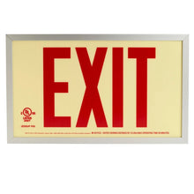 Load image into Gallery viewer, Photoluminescent Exit Sign with Aluminum Frame 50FT
