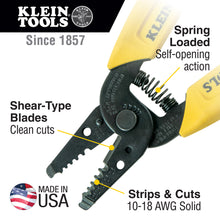 Load image into Gallery viewer, Klein Tools 11045 Wire Stripper/Cutter (10-18 AWG Solid)
