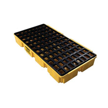 Load image into Gallery viewer, Eagle Manufacturing 2 Drum 30 Gallon Sump Capacity Modular Spill Containment Platform without Drain Yellow (view 2 of 5)
