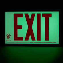 Load image into Gallery viewer, Photoluminescent Exit Sign with Plastic Frame 50FT
