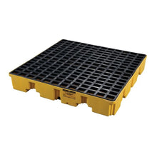 Load image into Gallery viewer, Eagle Manufacturing 4 Drum Plastic Pallet With Drain Yellow (view 2 of 5)
