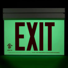 Load image into Gallery viewer, Photoluminescent Exit Sign with Acrylic Frame 50FT
