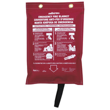 Load image into Gallery viewer, Sellstrom Emergency Fire Blanket 5 ft x 6 ft Uncoated Fiberglass with Red Vinyl Hanging Pouch (view 2 of 5)
