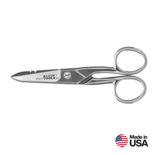 Load image into Gallery viewer, Klein Tools Electrician's Scissors Nickel Plated
