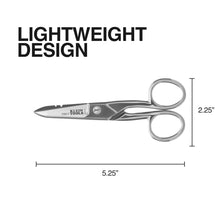 Load image into Gallery viewer, Klein Tools Electrician's Scissors Nickel Plated
