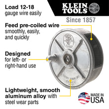 Load image into Gallery viewer, Klein Tools Tie Wire Reel Lightweight Aluminum
