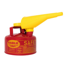 Load image into Gallery viewer, Eagle Manufacturing 1 Gallon Steel Safety Can for Flammables Type I Flame Arrester Funnel Red (view 3 of 5)

