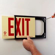 Load image into Gallery viewer, Photoluminescent Exit Sign with Plastic Frame 50FT
