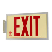 Load image into Gallery viewer, Photoluminescent Exit Sign with Aluminum Frame 50FT
