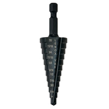 Load image into Gallery viewer, Lenox Vari-Bit Step Drill Bit #8 3/16 in to 7/8 in Cutting Diameter 12 Steps
