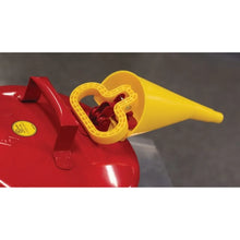 Load image into Gallery viewer, Eagle Manufacturing 5 Gallon Steel Safety Can for Flammables Type I Flame Arrester Funnel Red (view 3 of 5)
